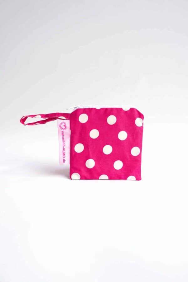 Wetbag S - pink with white dots