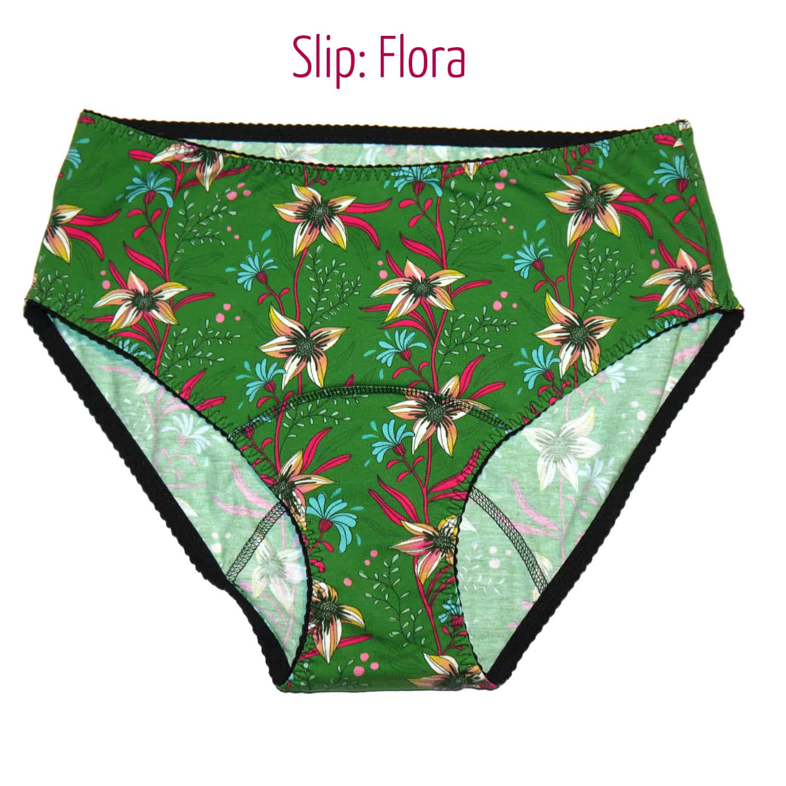 Flower Pattern Organic Cotton Period Underwear